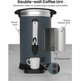 thumbnail image 5 of Fast Brew Commercial Coffee Urn – 80 Cup Capacity Stainless Steel Beverage Dispenser – Double Wall Insulation, Large for Weddings, Catering, Events, Parties – Durable Kitchen Serving Ware – 12L, 5 of 7