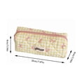 thumbnail image 3 of Season Student Checkered Pencil Case With Bow Portable Stationery Organiser Eraser Pencil Case, 3 of 6