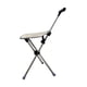 thumbnail image 3 of Asiento de bastón,Silla de bastón plegable fácil de transportar,Bastón de senderismo ligero con asiento antideslizante y portátil.,Taburete de caña con soporte para personas Beige, 3 of 9