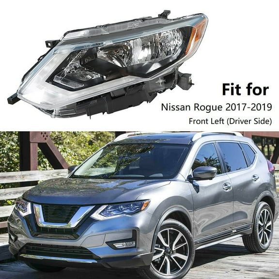 Fit for Nissan Rogue 2017-2019 Headlight Headlamp Housing Assembly (Front Left Driver Side, without Bulb)