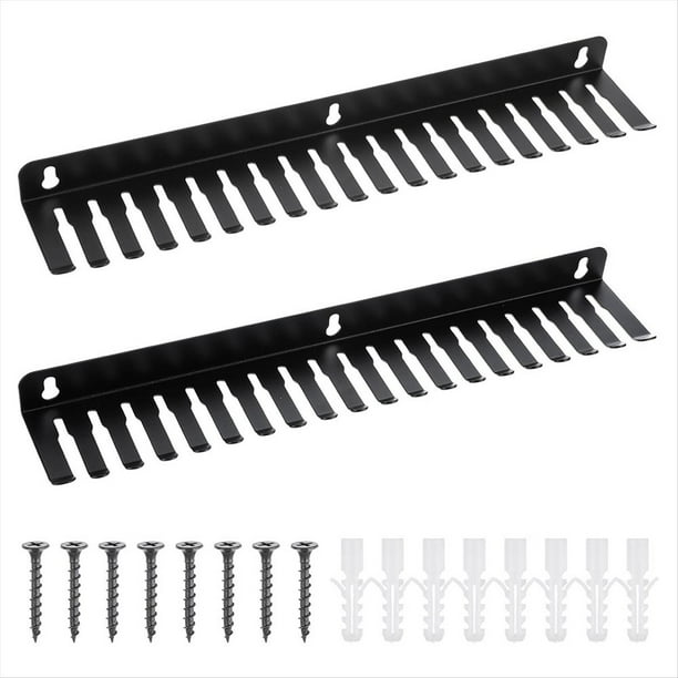 2 Colgadores de Cables para Pared, con 19 Ranuras, Organizador de Cables para Música y Organizador de Cables para Colgar.
