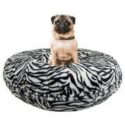 Bessie and Barnie Signature Zebra Luxury Extra Plush Faux Fur Bagel Pet/ Dog Bed