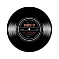 thumbnail image 4 of 1 Piece Vinyl Record Shaped Area Rug - 16 Inch Size, Music Themed Home Decorative Floor Mat - For Living Room, Bedroom, Home Office, Music Room, Hobby Room, Studio, Man Cave, 4 of 6