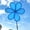 blue, variant on Garden Windmill Colorful Flower Windmills Spinner Wind Home Decorative Yard Patio Outdoor Ornaments For Children Gifts