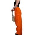 thumbnail image 3 of hirigin Women Cargo Pants, Low Waist Zipper Button Closure Solid Loose Trousers with Pockets for Casual Street, 3 of 6