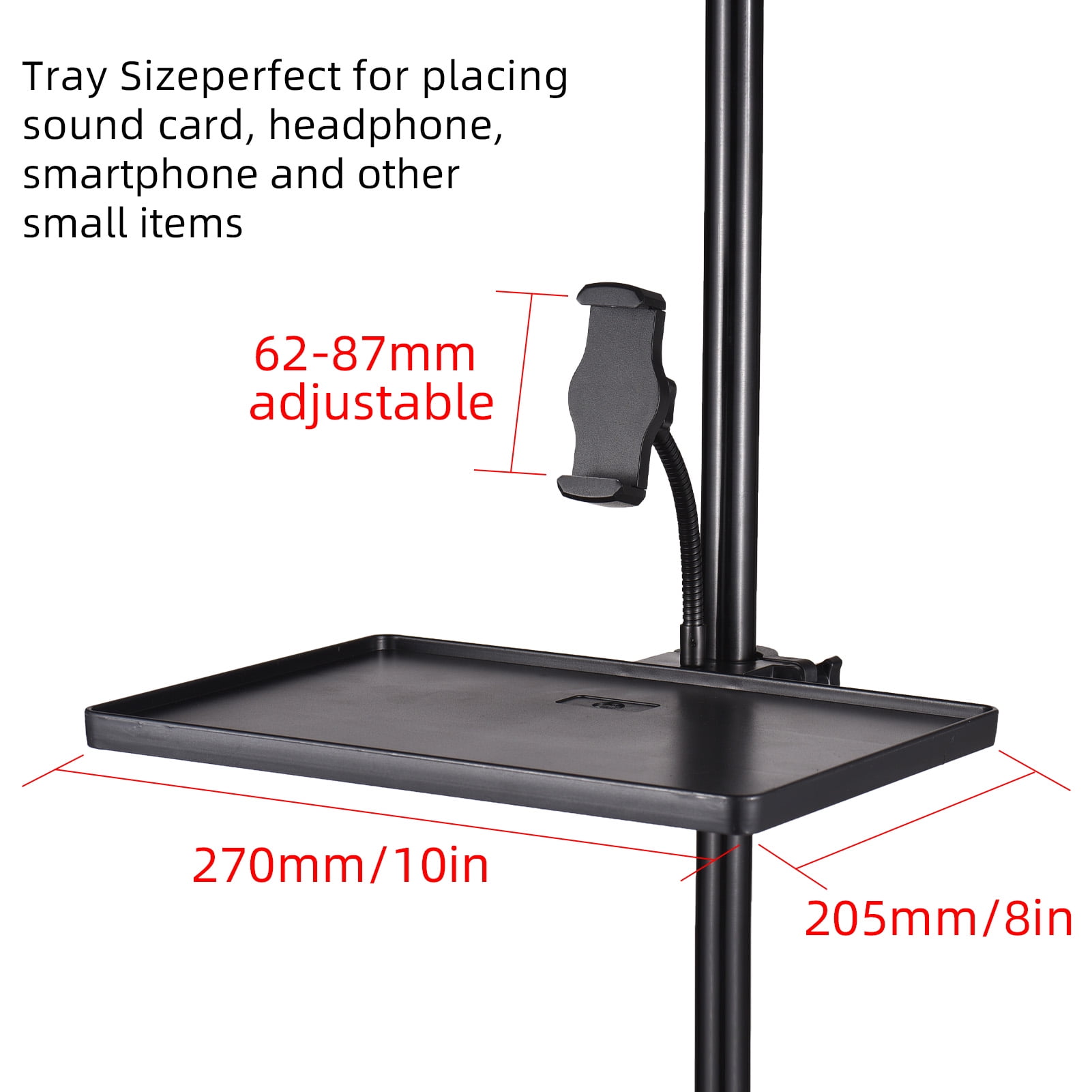 Tray,270 * 205mm Versatile Sound With Clamp-on Sound Mic Sound Mic Stand * 205mm Universal Mic Stand Versatile Sound With Mobile Versatile Live Live Qisuo Eryue Micr Stand Universal