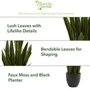 Nearly Natural 35 Sansevieria Artificial Plant in Plastic Planter, Green