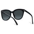 thumbnail image 2 of Gafas de sol LYZOIT Oversize con montura de ojo de gato para mujer, paquete de 2, negro y marrón, 2 of 5
