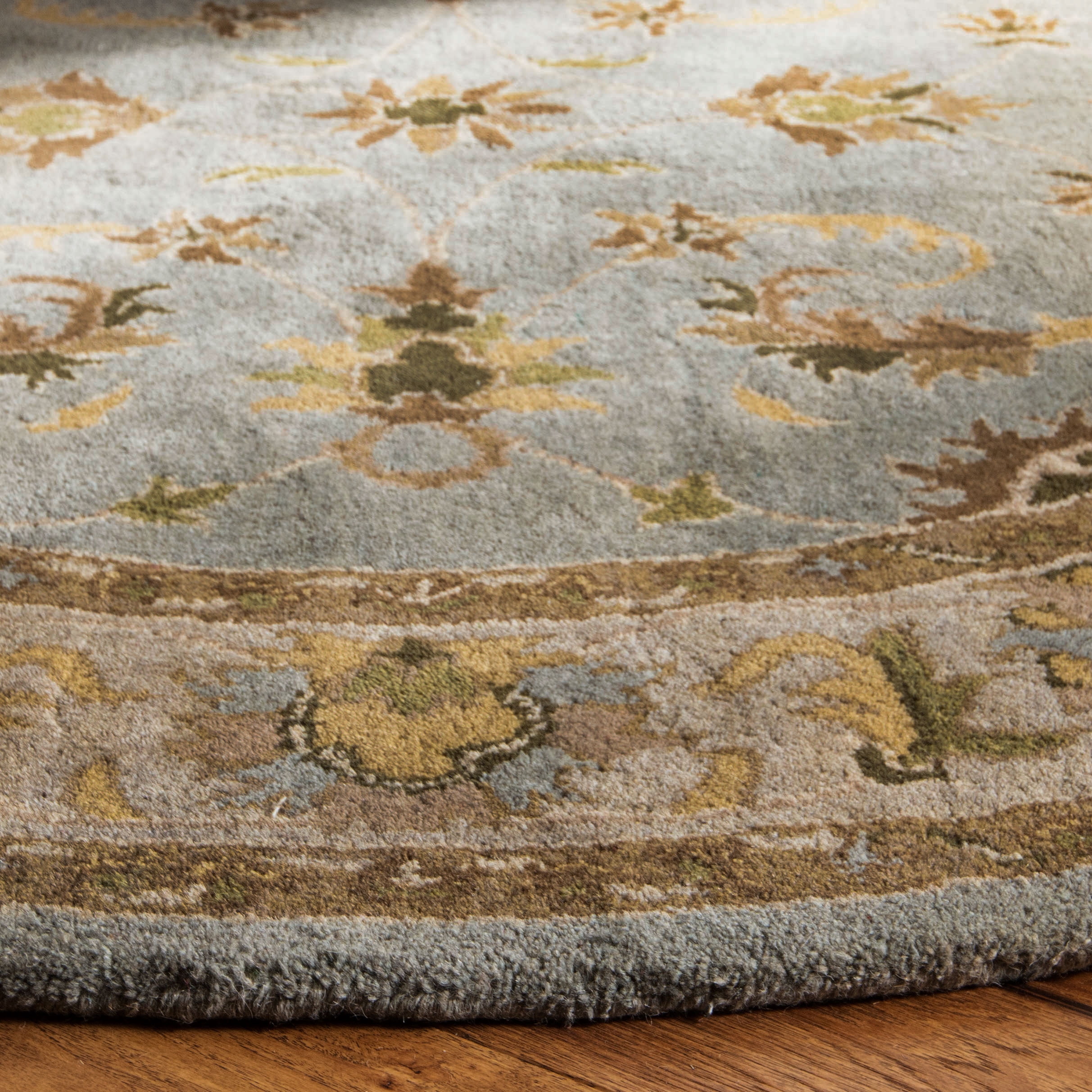Safavieh Heritage Bruce Oriental Area Rug, Light Blue/Beige, 10' x 10' Round