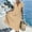 Dress-87Khaki, variant on Gamivast Dresses for Women Linen Wrap V Neck Short Sleeve Midi Dress Tie Waist Flowy Sundress Casual Dress Beach Dress Vacation Dress Summer Khaki S
