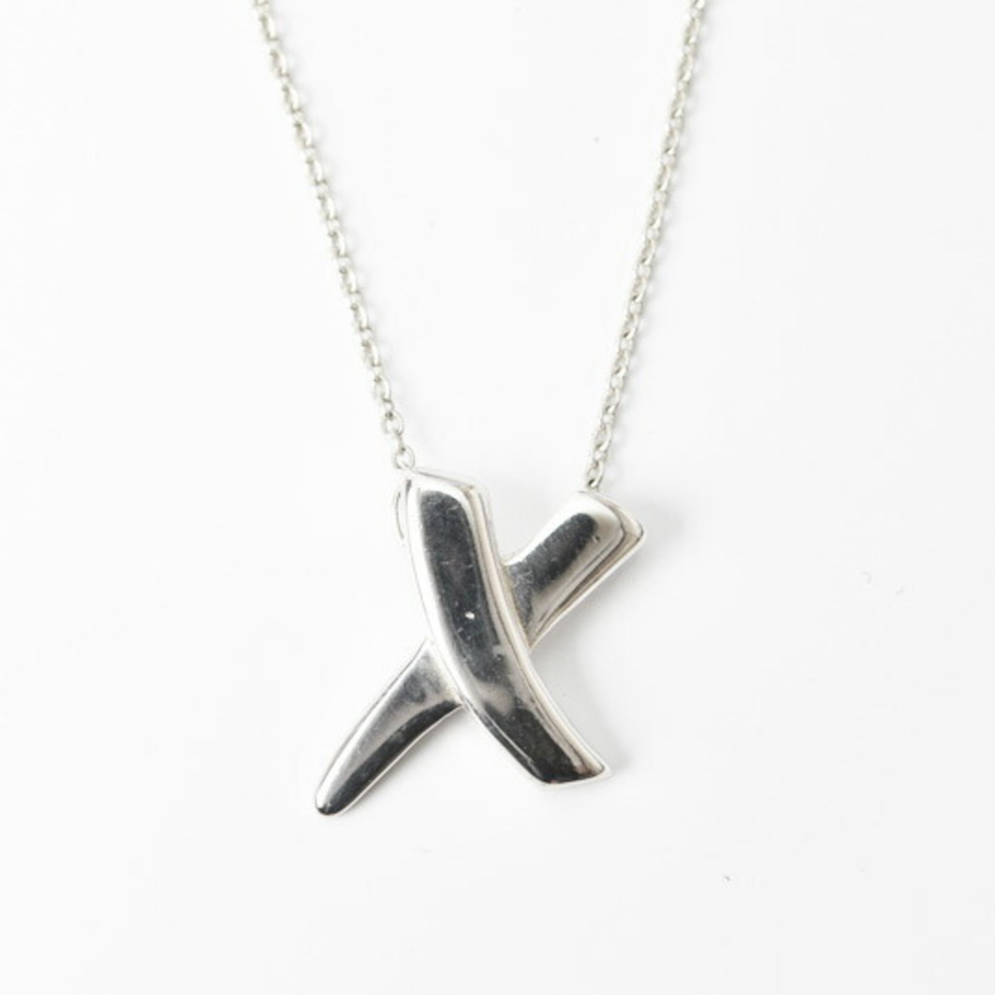 TIFFANY & CO. Pre-Owned Tiffany necklace pendant silver TIFFANY&Co. Paloma Picasso cross motif (Good)