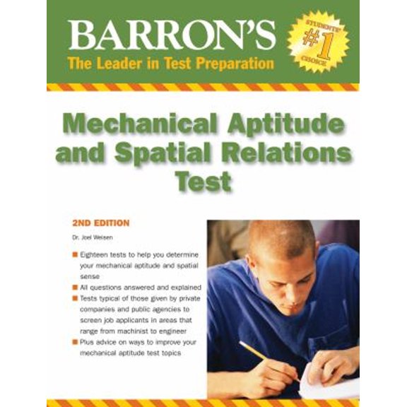 Pre-Owned Barron's Mechanical Aptitude and Spatial Relations Test, 9780764141089, 0764141082, Paperback, Second edition