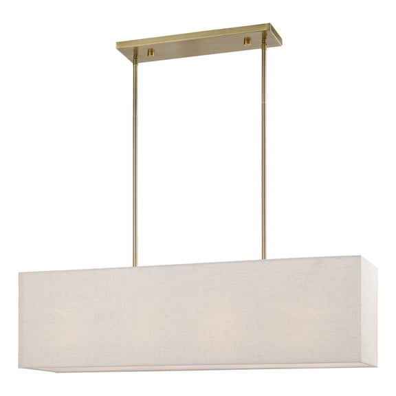 Livex Lighting - Summit - 4 Light Linear Chandelier In Transitional Style-17.5