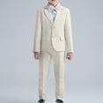 thumbnail image 4 of SHTXOZHI Boys 4 Pcs Formal Suit Long Sleeve Dress Shirts Bowtie Jacket Vest Pants Toddler Kid Grentleman Set, 4 of 7