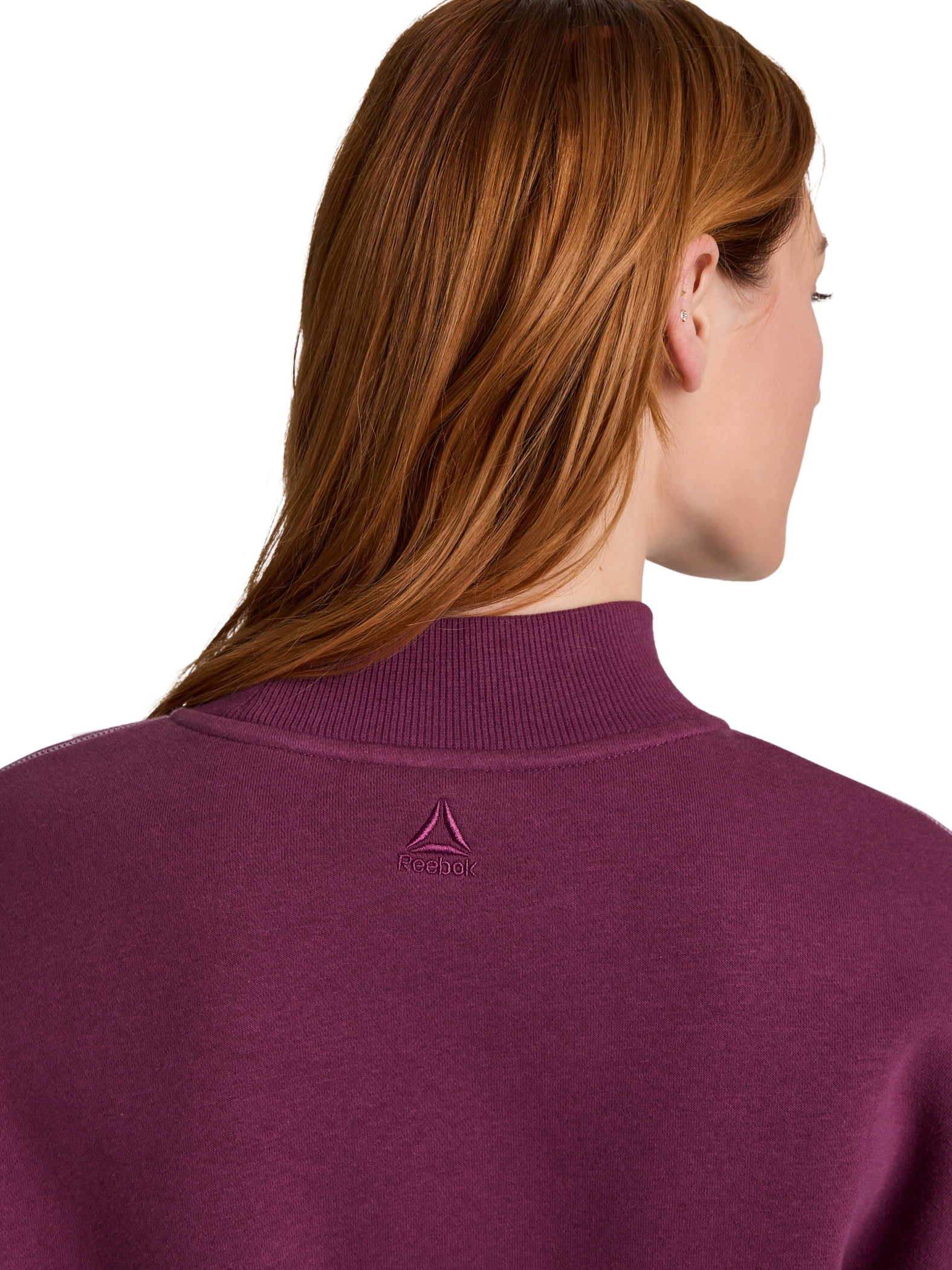 Reebok Women's Game Day Fleece Contrast Stitch Mock Neck Top, Sizes XS-XXXL