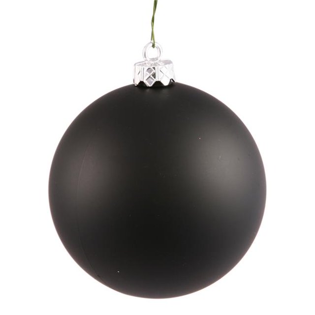Black Matte UV Shatterproof Ball Ornament, 4.75 in.
