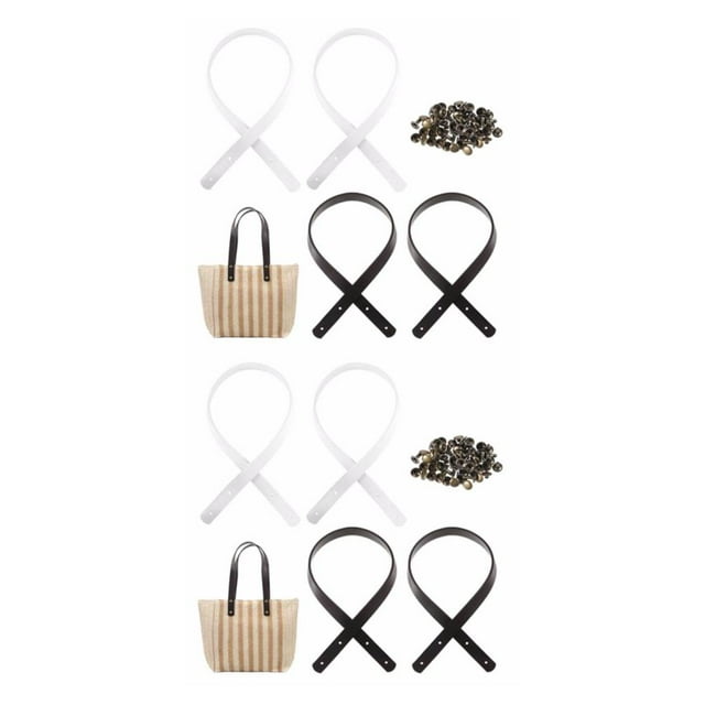 pitrice Lot de 4/lot Sangle à Grand Application pour Sacs à Main Remplacement Direct Blanc+café 2Ensemble