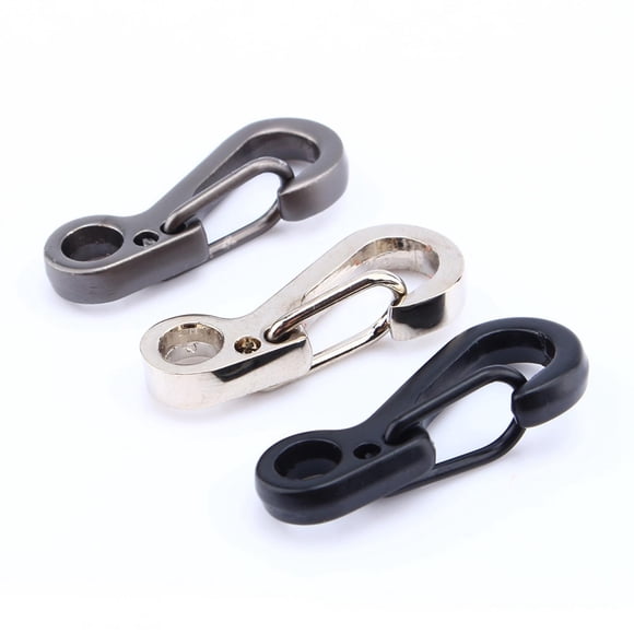 Mini EDC Carabiner Snap, Spring Clips Hook Survival Keychain Tool for Backpack Camping Bottle Using Accessories Paracord Tactical Survival Gear (3 Colors)