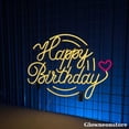 thumbnail image 3 of Glowneon Happy Birthday Heart Neon Sign, Custom Happy Birthday Quotes Sign, Happy Birthday Led, 3 of 5