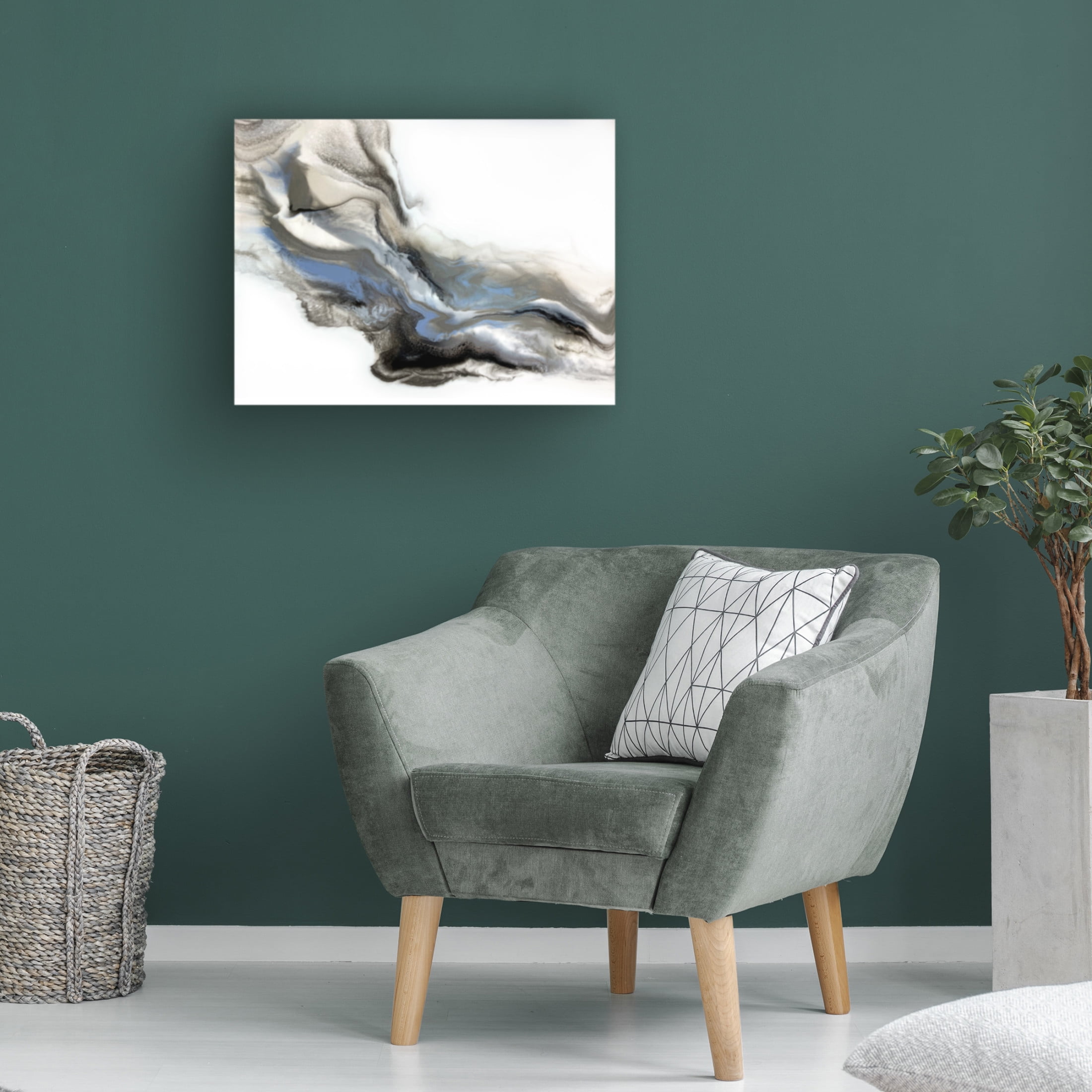 Trademark Fine Art Alyson Storms Grey Smoke Canvas Wall Art