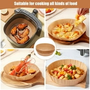5-8 QT Air Fryer Paper Liners,6.3 Round Non-Stick Oil Resistant Disposable Air Fryer Parchment Paper Liners