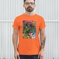 thumbnail image 3 of Tee Hunt Dean Russo Colorful Parrot T-Shirt Exotic Bird Beak Feather Men's Tee, Orange, Small, 3 of 5