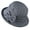 Dark Gray, variant on Women Bucket Hat Autumn Winter Dome Round Top Floral Fisherman Pot Small Bowler Daily Casual Cap
