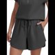 thumbnail image 3 of Pantalones Cortos Deportivos con Cordón para Mujer, de Cintura Alta, para Hacer Ejercicio en Verano, con Bolsillos. Gris Oscuro L, 3 of 7