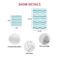thumbnail image 7 of Turquoise White Ombre Kitchen Dish Towels for Drying Dishes Set of 3, Modern Geometric Gradient Ocean Striped Waffle Weave Microfiber Hand Tea Bathroom Towels Quick Dry & Absorbent Towel 15.7x23.6, 7 of 7