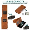 thumbnail image 4 of For Iphone 14 Pro Zipper Wallet Bag Leather Case(Brown),iPhone 14 Pro, 4 of 6
