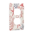 thumbnail image 2 of Yayeee Duplex Wall Plate 1-Gang 4.5"x2.7" Home Receptacle Light Switch Decorative Outlet Cover, Starfish Seashell, 2 of 7