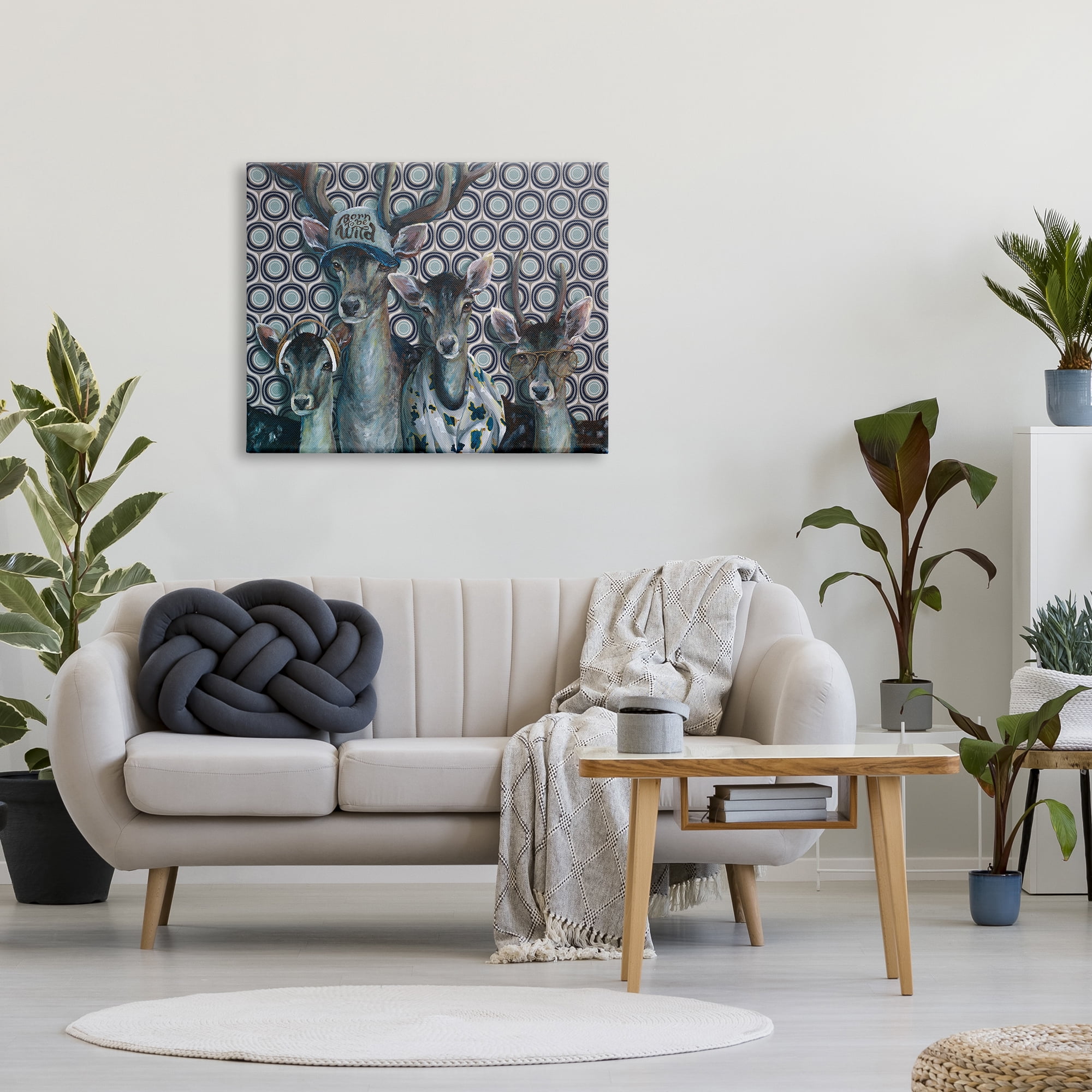 Stupell Industries Born to Be Wild Forest Animals Family Patterned, 40 x 30, Design by Kamdon Kreations