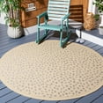 thumbnail image 2 of Safavieh Courtyard Camille Spotted Indoor/Outdoor Area Rug, Beige/Gold, 6'7" x 6'7" Round, 2 of 9