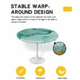 thumbnail image 2 of nqOlkjepod Turquoise Marble Round Tablecloth, Fitted Table Cover with Elastic for 45"-54" Round Tables, Nature Marble Stone Ripple Modern Art Table Cloth Outdoor Dinning Party Waterproof Tablecloths, 2 of 6