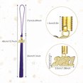 thumbnail image 3 of destyer Tassel Decoration Hanging Date Drop Tassel Pendant Polyester Graduation Cap Drop Prop, Purple, 3 of 9