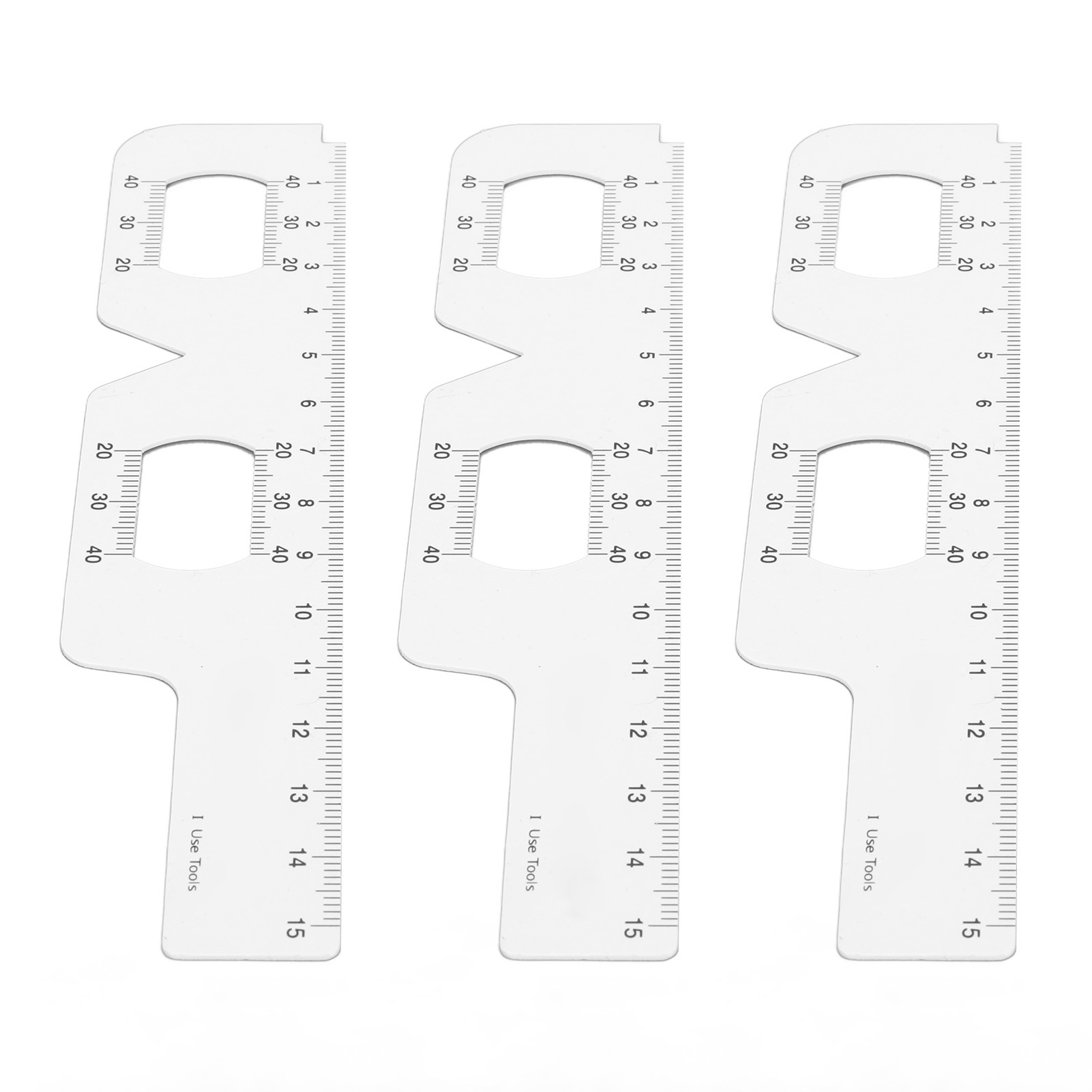 3pcs Eye Measurement Ruler Distance Pupil Pd Measuring Gauge 2 In 1 