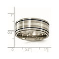 thumbnail image 6 of Edward Mirell Titanium w/Argentium Sterling Silver Anodized 10mm Band, 6 of 6