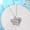 White, variant on HCBY Mother's Day Pink Heart Butterfly Necklace, Two-tone Inlaid Crystal Pendant for Mom, Sentimental Adjustable Chain Jewelry Gift, Elegant Birthday Present for Mother Grandma Her
