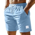 thumbnail image 1 of Pantalones cortos de playa con cintura elástica para hombre - Cordón ligero - Poliéster, corte holgado, tallas M-XXXL, 1 of 8
