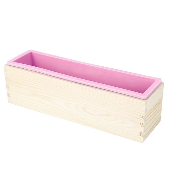 Rectangular Silicone Cake Mold-900ml Soap Mold That Can Be Put Into Oven for Making Soap Chocolate Cake Jelly(Pink)