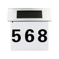 thumbnail image 1 of asddcavvf Solar Number Plaque Light Stainless Steel Solar Doorplate Number Lamp Outdoor Address Plaque Light Solar Light For Gate Fence Valentines Door Decorations Welcome Sign for Front Door, 1 of 8