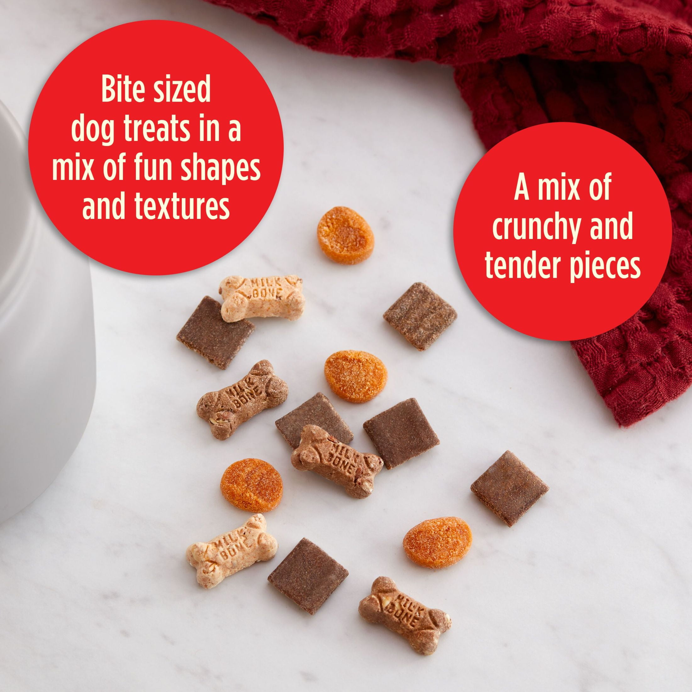 (2 pack) Milk Bone Trail Mix With Real Beef & Sweet Potato, Crunchy & Chewy Dog Treats, 20 oz