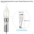 thumbnail image 3 of Unique Bargains Candle Shape Covers Sleeves Iron Candelabra Base Silver 6 Count, 3 of 6