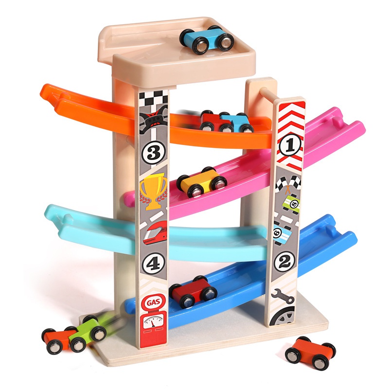 wooden zig zag car slider
