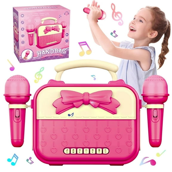 Kids Microphone Toys for Girls 3-6 Years, Karaoke Machine for Kids Girls Toys Ages 4-6, Birthday Gifts Musical Toys for Girls 3 4 5 6 Year Old