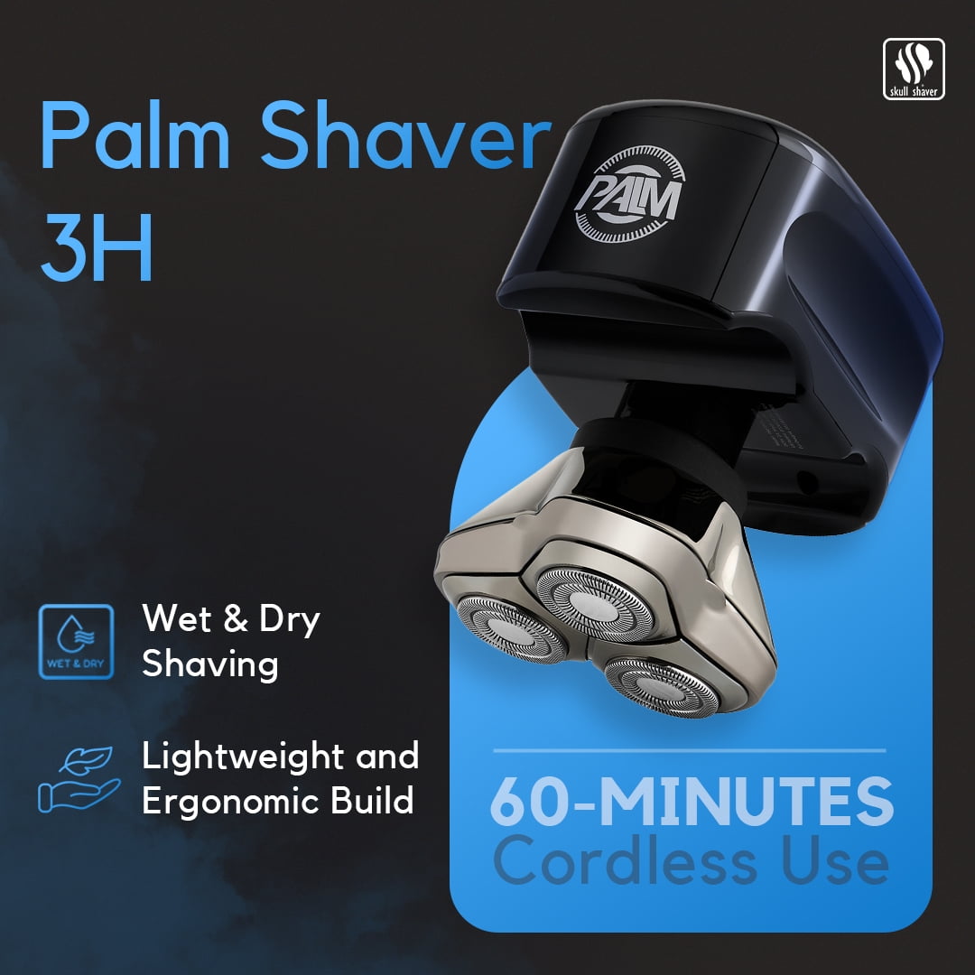 Palm Head & Face Shaver | USB charging cable included