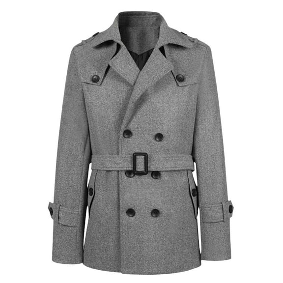 Men's Windproof Anorak Jacket Medium Length Trench Coat for Autumn Winter Outdoor Adventure