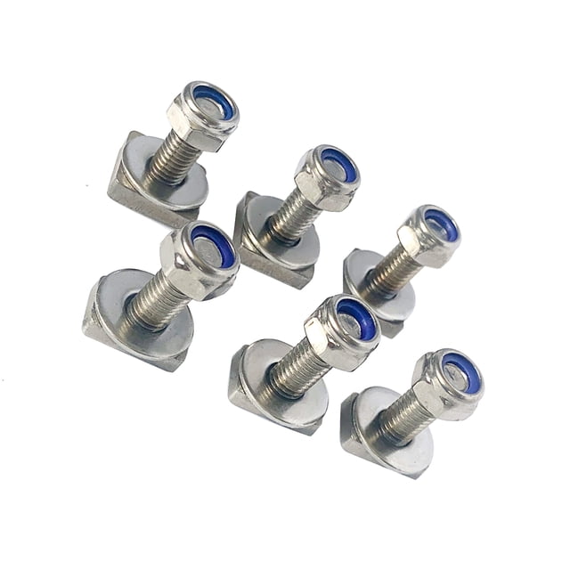 Scienceny Kit de contratuercas de 27mm con canal de ranura de acero inoxidable M8 T, 6 uds., para toldo de pista, pernos 4x4 4WD con 27mm Vehículos, repuestos y accesorios Mis