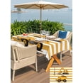 thumbnail image 5 of Outdoor Tablecloth with Umbrella Hole for Patio/Picnic/Party/Camping, Yellow Truck Waterproof Table Cloth Rectangle Table Cover Washable, Cartoon Striped Farmhouse Modern Art (54"x 80"), 5 of 8