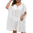 thumbnail image 5 of Bathing Suit Cover Up for Women Plus Size Swimsuit Coverup Summer Loose Beach Cover Up Crochet Design Dress, 5 of 10